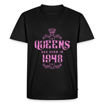 né en 1948 - T-shirt Premium bio Homme - noir - Devant - Nico (187cm)