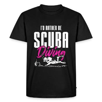 plongée sous-marine - T-shirt Premium bio Homme - noir - Devant - Nico (187cm)