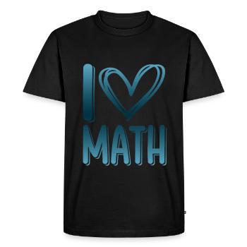 I love math - Men's Premium Organic T-Shirt - black - Front - Nico (187cm)