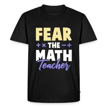 math teacher - Men's Premium Organic T-Shirt - black - Front - Nico (187cm)