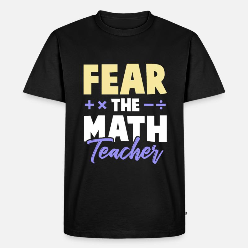 mathe lehrer - Männer Premium Bio T-Shirt - Schwarz