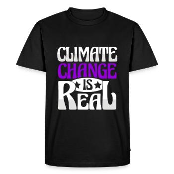 climate change protection - Men's Premium Organic T-Shirt - black - Front - Nico (187cm)