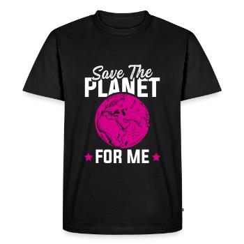 protéger la planète - T-shirt Premium bio Homme - noir - Devant - Nico (187cm)