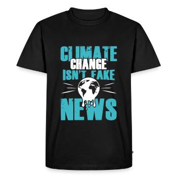 climate change protection - Men's Premium Organic T-Shirt - black - Front - Nico (187cm)