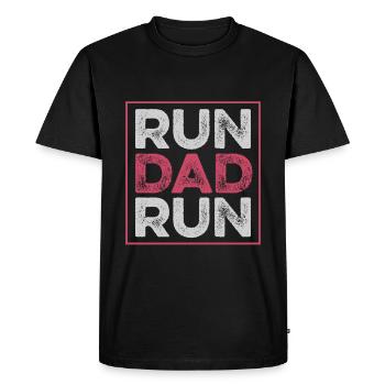 run dad papa - Men's Premium Organic T-Shirt - black - Front - Nico (187cm)