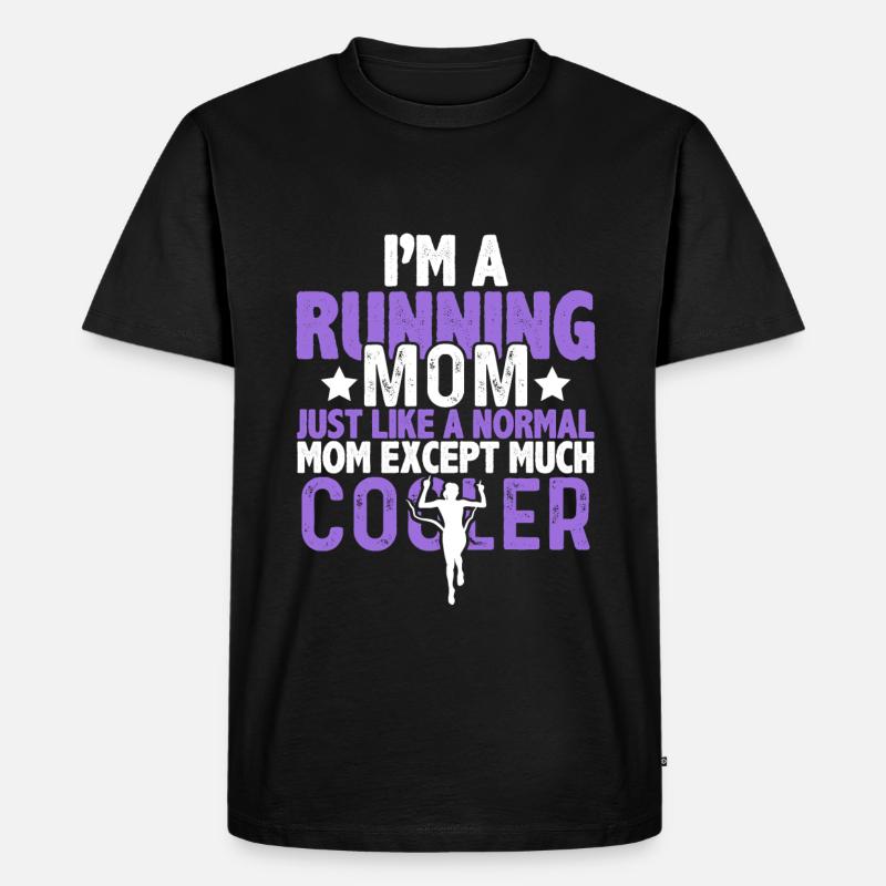 running mom mama - Männer Premium Bio T-Shirt - Schwarz