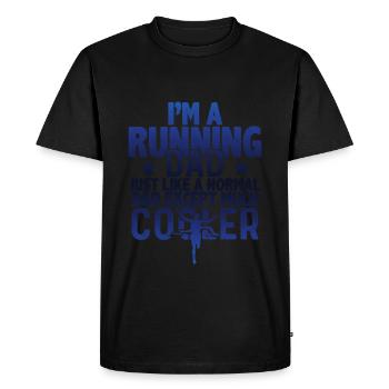 running dad papa - Men's Premium Organic T-Shirt - black - Front - Nico (187cm)