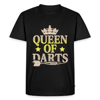 queen of darts - Men's Premium Organic T-Shirt - black - Front - Nico (187cm)
