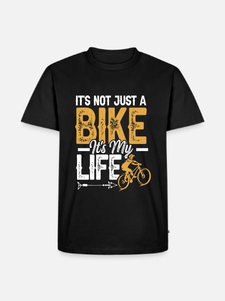 bicycle slogan lifestyle - Men's Premium Organic T-Shirt - black