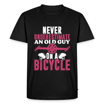 old man bike - Men's Premium Organic T-Shirt - black - Front - Nico (187cm)