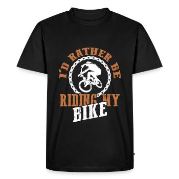 slogan vélo - T-shirt Premium bio Homme - noir - Devant - Nico (187cm)