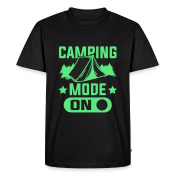 mode camping - T-shirt Premium bio Homme - noir - Devant - Nico (187cm)