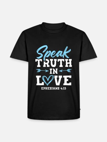 truth in love bible - Men's Premium Organic T-Shirt - black