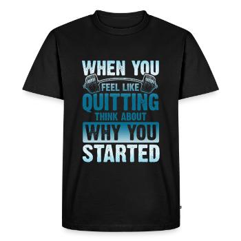 start fitnesss - Men's Premium Organic T-Shirt - black - Front - Nico (187cm)