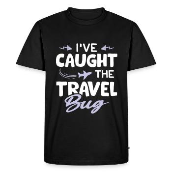 voyage vol voyage - T-shirt Premium bio Homme - noir - Devant - Nico (187cm)
