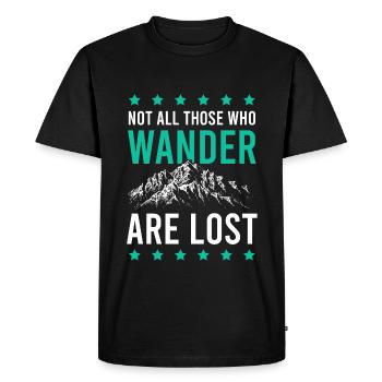 randonnée pédestre - T-shirt Premium bio Homme - noir - Devant - Nico (187cm)