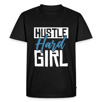 bousculade fille dure - T-shirt Premium bio Homme - noir - Devant - Nico (187cm)