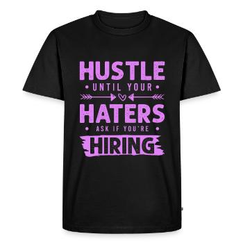 les haineux de l’agitation - T-shirt Premium bio Homme - noir - Devant - Nico (187cm)