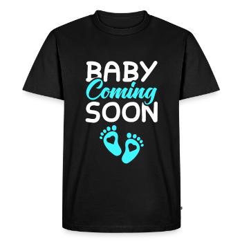 baby coming soon - Men's Premium Organic T-Shirt - black - Front - Nico (187cm)