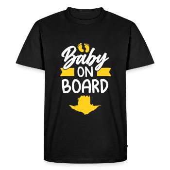 baby on board - Men's Premium Organic T-Shirt - black - Front - Nico (187cm)