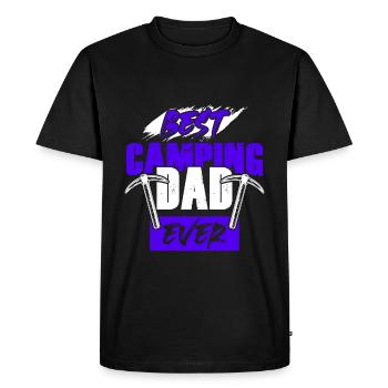 camping dad papa - Men's Premium Organic T-Shirt - black - Front - Nico (187cm)