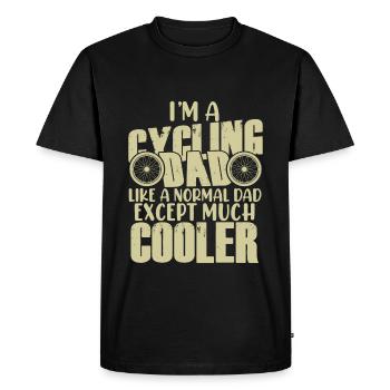 biker dad papa - Men's Premium Organic T-Shirt - black - Front - Nico (187cm)