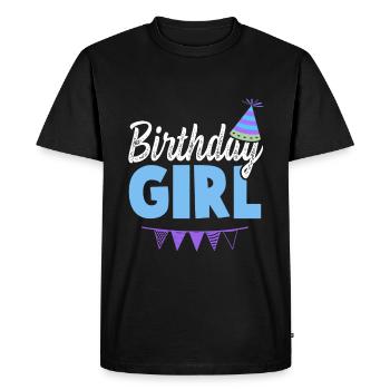 fille fille anniversaire - T-shirt Premium bio Homme - noir - Devant - Nico (187cm)