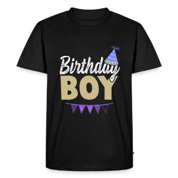 anniversaire de jeune garçon - T-shirt Premium bio Homme - noir - Devant - Nico (187cm)