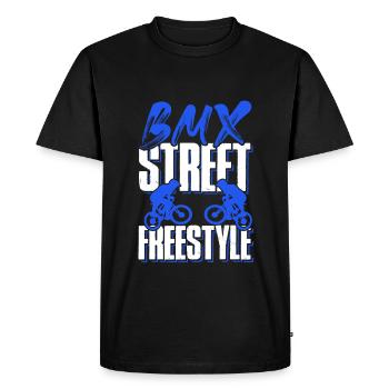 bmx freestyle - T-shirt Premium bio Homme - noir - Devant - Nico (187cm)