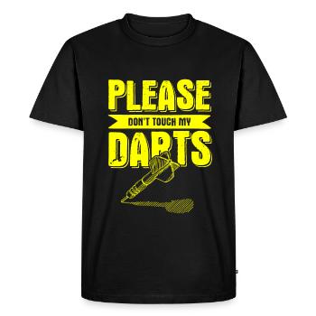 darts game - Men's Premium Organic T-Shirt - black - Front - Nico (187cm)