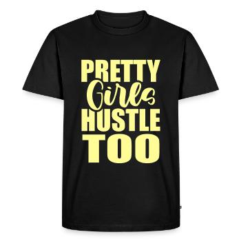 Les filles Hustle - T-shirt Premium bio Homme - noir - Devant - Nico (187cm)