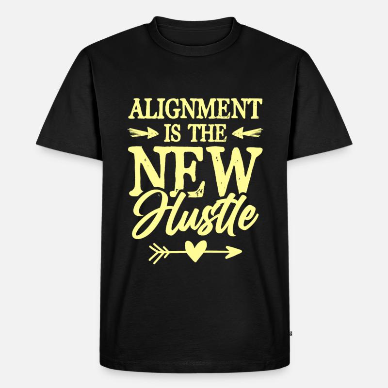 hustle spruch - Männer Premium Bio T-Shirt - Schwarz