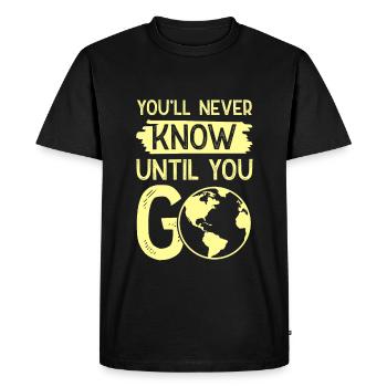 voyage voyage - T-shirt Premium bio Homme - noir - Devant - Nico (187cm)
