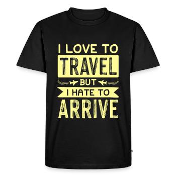 Voyages vacances - T-shirt Premium bio Homme - noir - Devant - Nico (187cm)