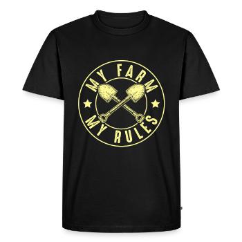 ma ferme ma loi - T-shirt Premium bio Homme - noir - Devant - Nico (187cm)