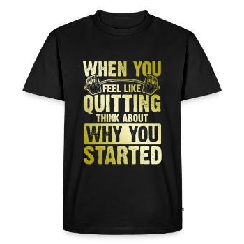 start fitnesss - Men's Premium Organic T-Shirt - black - Front - Nico (187cm)