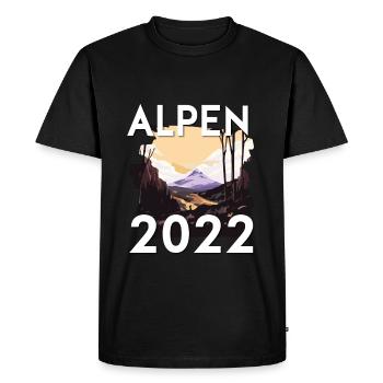 Alpes 2022 - T-shirt Premium bio Homme - noir - Devant - Nico (187cm)