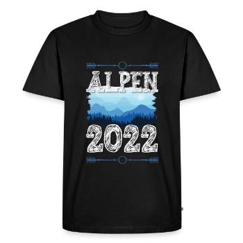 Alpes 2022 - T-shirt Premium bio Homme - noir - Devant - Nico (187cm)