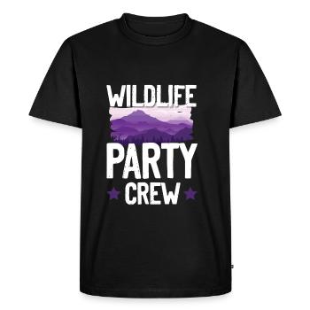 Équipe de fête de la faune - T-shirt Premium bio Homme - noir - Devant - Nico (187cm)