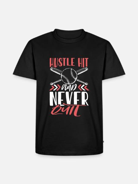 Baseball hustle - Men's Premium Organic T-Shirt - black