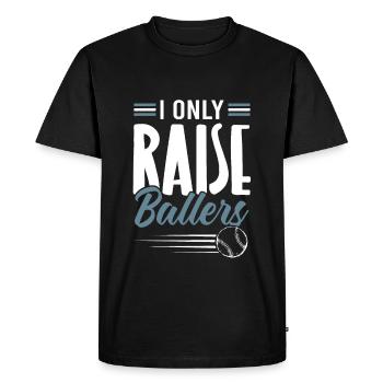 Raise Ballers Baseball - T-shirt Premium bio Homme - noir - Devant - Nico (187cm)