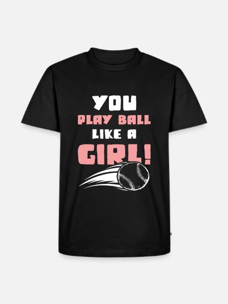 Fille de baseball - T-shirt Premium bio Homme - noir