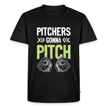 Lanceur de baseball - T-shirt Premium bio Homme - noir - Devant - Nico (187cm)