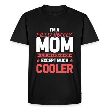 Maman de hockey sur gazon - T-shirt Premium bio Homme - noir - Devant - Nico (187cm)