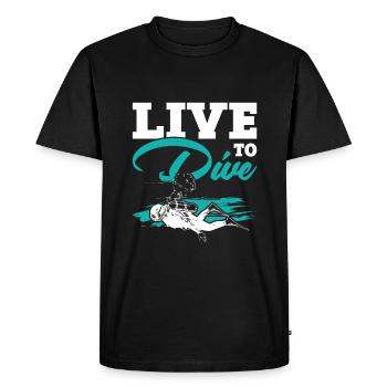 La vie pour plonger - T-shirt Premium bio Homme - noir - Devant - Nico (187cm)