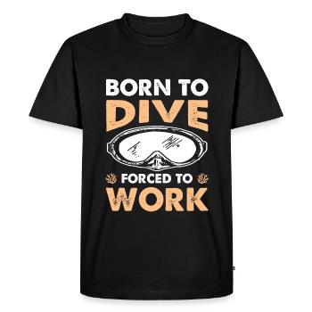Né pour plonger - T-shirt Premium bio Homme - noir - Devant - Nico (187cm)