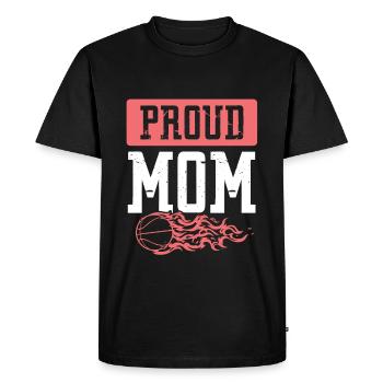 Maman basketball - T-shirt Premium bio Homme - noir - Devant - Nico (187cm)