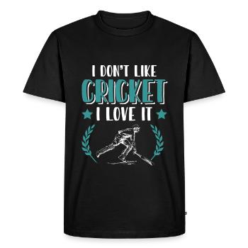 J’adore le cricket - T-shirt Premium bio Homme - noir - Devant - Nico (187cm)