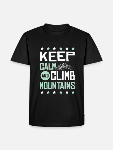Keep Calm Climbing - Men's Premium Organic T-Shirt - black