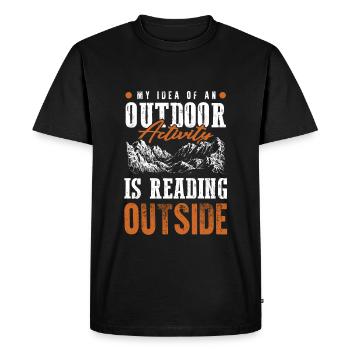 Outdoor activity climbing - Men's Premium Organic T-Shirt - black - Front - Nico (187cm)
